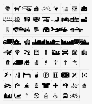 City Icons Font - Calligraphy