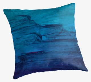 Blue Watercolor Texture - Cushion