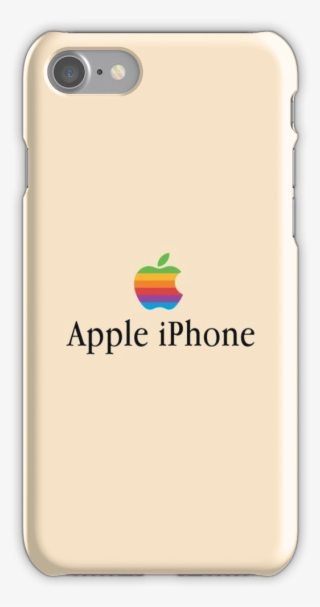 Vintage Apple Logo On Tan Background / Apple Iphone - Mobile Phone Case