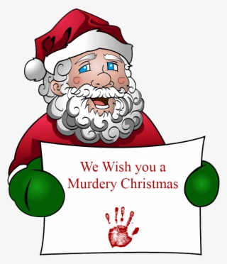 Murder Mystery - Santa Holding Sign Clipart