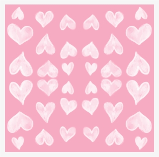 Valentines Day Watercolor Hearts Light Pink On Pink - Heart
