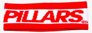 pillars logo headband - carmine