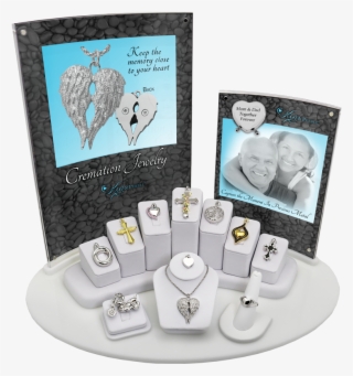 11- Piece Cremation Jewelry Display With Vertical Signage - Sketch