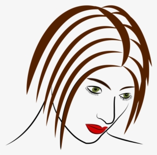Line Art Eye Woman Cartoon Face - Illustration
