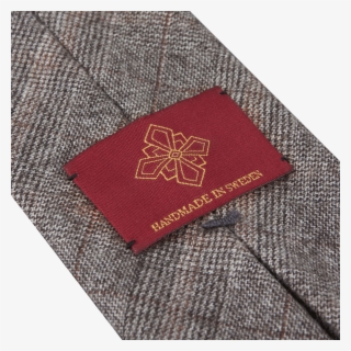 Dreaming Of Monday Grey Red Square Wool Tie Tip Tag - Stitch
