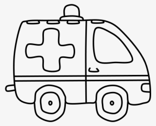 Ambulance, Png Ambulance, Black And White