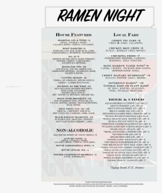 Ramen Night For 112018 - Document