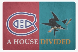 San Jose Sharks Montreal Canadiens House Divided Doormat - Montreal Canadiens