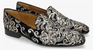 Loafers Prince 1 Textile Zardosi Black - Slip-on Shoe