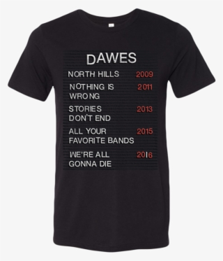 Dawes Albums Marquee Black T Shirt