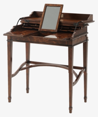 Theodore Alexander Mahogany And Flame Veneered Campaign - Desk