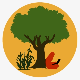 Logo Of Eco Hack Farm, A Person Sitting Under A Tree - Clipart Big Tree