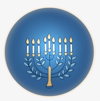 Schanukkah Menorah Blue Candles Chanukah