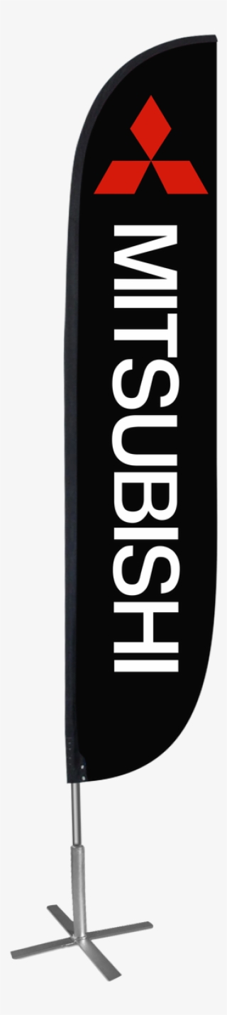 Mitsubishi Feather Flag Black X Stand - 三菱 電機