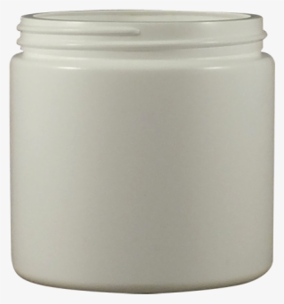 16 Oz White Hdpe Plastic Jar - Lid