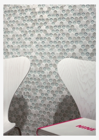 Aura Hexagon White - Wallpaper