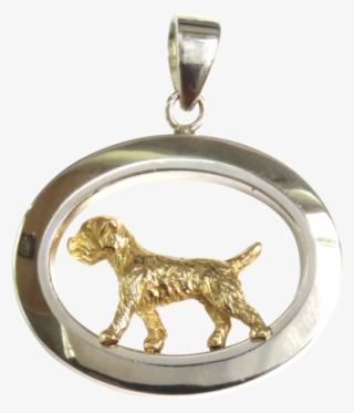 14k Gold Or Sterling Silver Border Terrier In Glossy - Locket