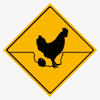 Rooster Chicken Egg Warning Sign 123221 - Panneau Nid De Poule