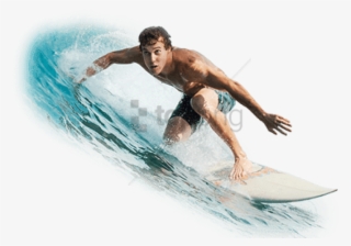 Free Png Download Surfer On Wave Png Images Background - Surfing Png