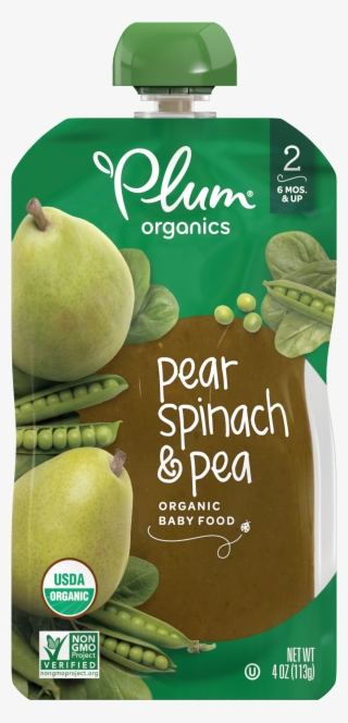 Pear, Spinach & Pea - Plum Organics Baby Food