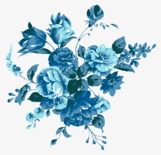 Синий Цветок, Цветы, Зеленое Растение - Blue Flower Design Transparent