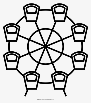 Ferris Wheel Coloring Page - Simbolo De La Religion Budismo
