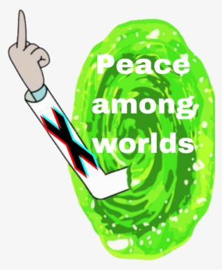 "peace Among Worlds, Rick " - Rick Middle Finger Png