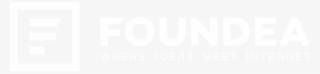 Foundea Logo White F Txt Slogan - Graphic Design
