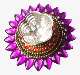 Purple Rhinestone Candle Holder / Kankavati - Book