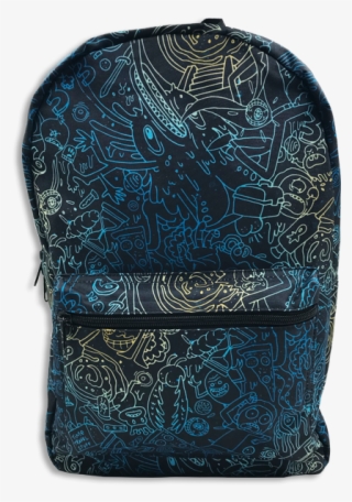 Rick & Morty Backpack Blue Doodles - Garment Bag