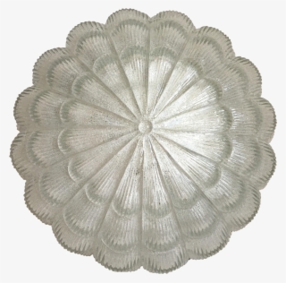 Textured Glass Flush Light - Crochet