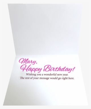 Greeting Card With Custom Text Example Of How Inside - Brochure