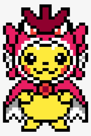Pikachu Wearing Gyarados Hoodies - Gyarados Pikachu Pixel Art