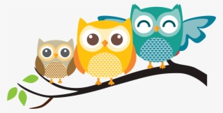 Pastel Clipart Owls - Transparent Background Owl On Branch Clipart