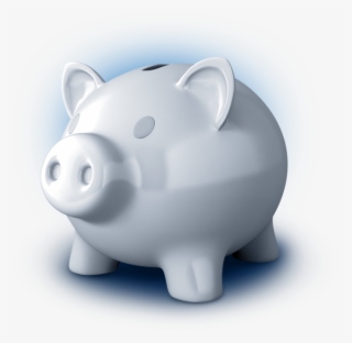3d White Piggy Bank Featuredcontent - Loan Pig Png
