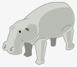 Gray Clipart Hippo - Animated Hippopotamus Transparent PNG - 600x522 - Free  Download on NicePNG