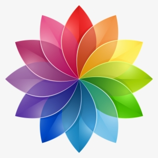 It Doesn't Matter Whether The Colors Are Side By Side - Color Flower Design Png