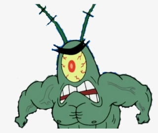 Memei Made A Png Of Buff Plankton, Feel Free To Use - Plankton Angry
