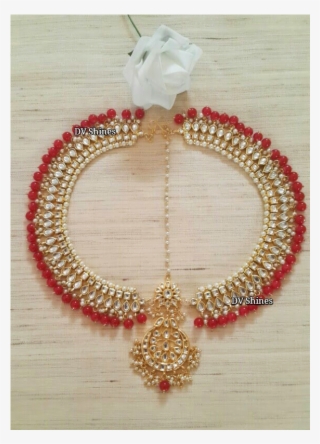 Showstopper Beautiful Red Beads Kundan Mathapati,kundan - Mathapati