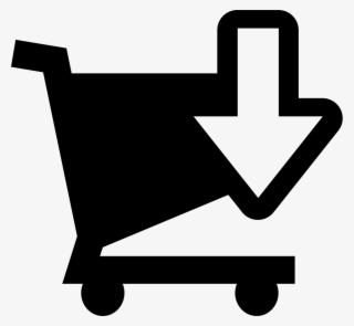 Shopping Cart With Down Arrow E-commerce Symbol Comments - Shopping Time Icon