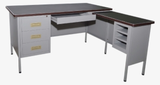 5′ L Shape Pedestal Desk S101 Lt Steel Desk Office - Computer Desk