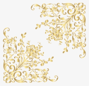 Graphic Black And White Download Gold Corners Png Clip - Transparent Gold Corner Png