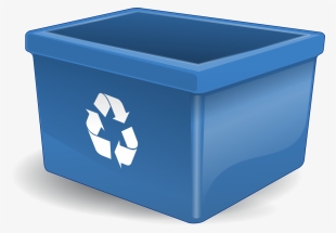 Garbage Can Waste Bin Trash Container Dumpster Vector - Blue Recycle Bin Png