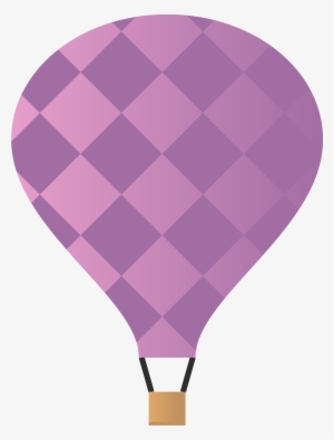 Hot Air Balloon - Purple Hot Air Balloon Clipart