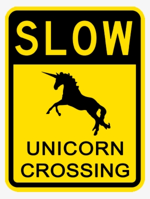 Funny Signs, Unicorn, My Design, Photoshop, Unicorns - Slow Unicorn Crossing Funny Fan Tanktop