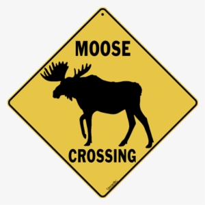 Moose Silhouette Crossing Sign - Crossing Sign