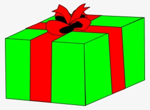 Green Present Box With Red Bow Png Pictureu200b - Gift Box Clip Art