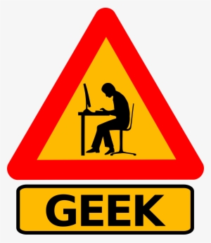 Clipart - Warning Geek - Warning Sign Computer