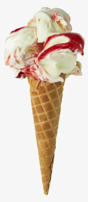 Strawberries And Cream - Ice Cream Cone