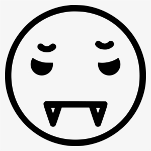 Png File - Black And White Scary Emoji